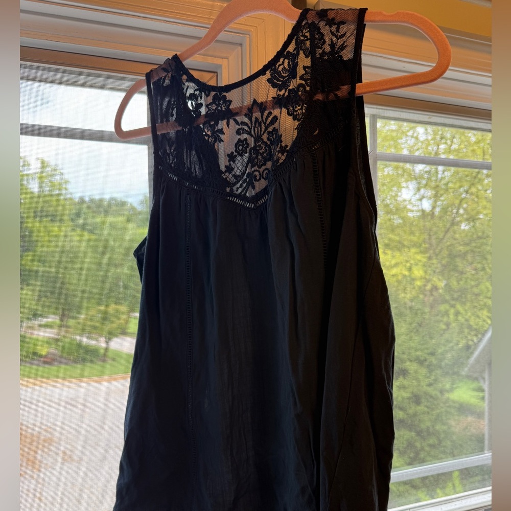 Abercrombie & Fitch Black Lace Tank Top